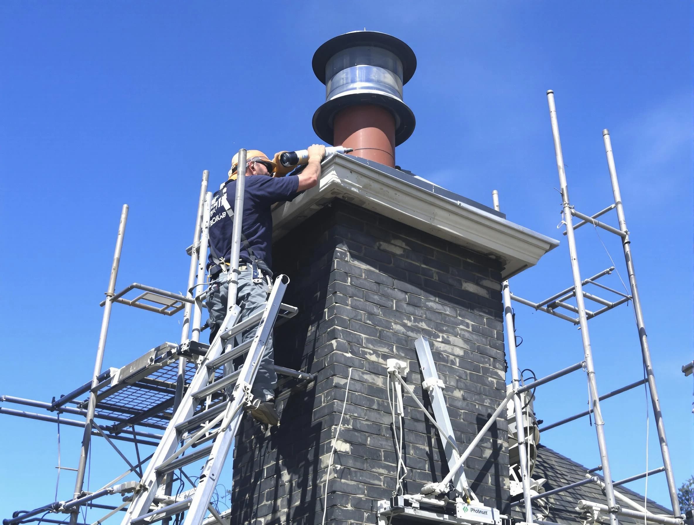 Sturdy chimney crown finished by Shrewsbury Chimney Sweep in Shrewsbury, MA