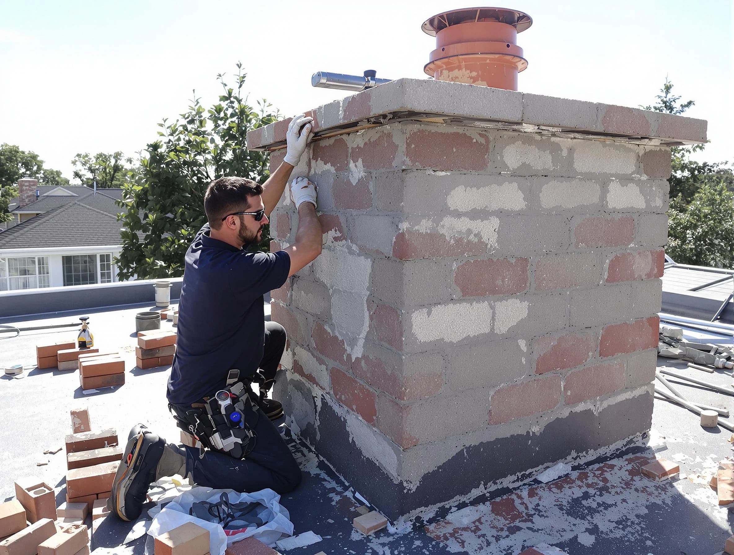 Advanced chimney repair process by Shrewsbury Chimney Sweep in Shrewsbury, MA