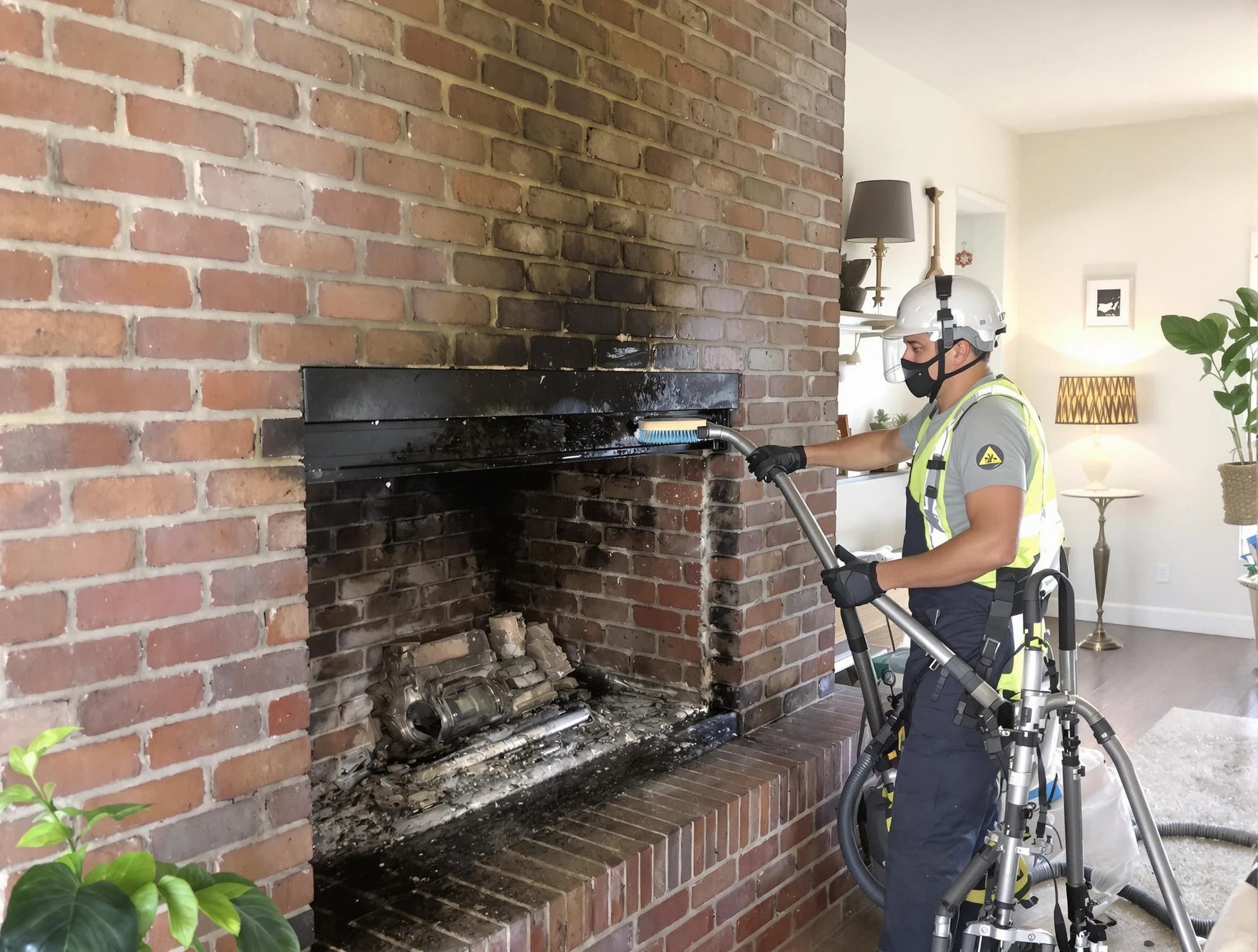 Shrewsbury Chimney Sweep providing fireplace cleaning services in Shrewsbury, MA