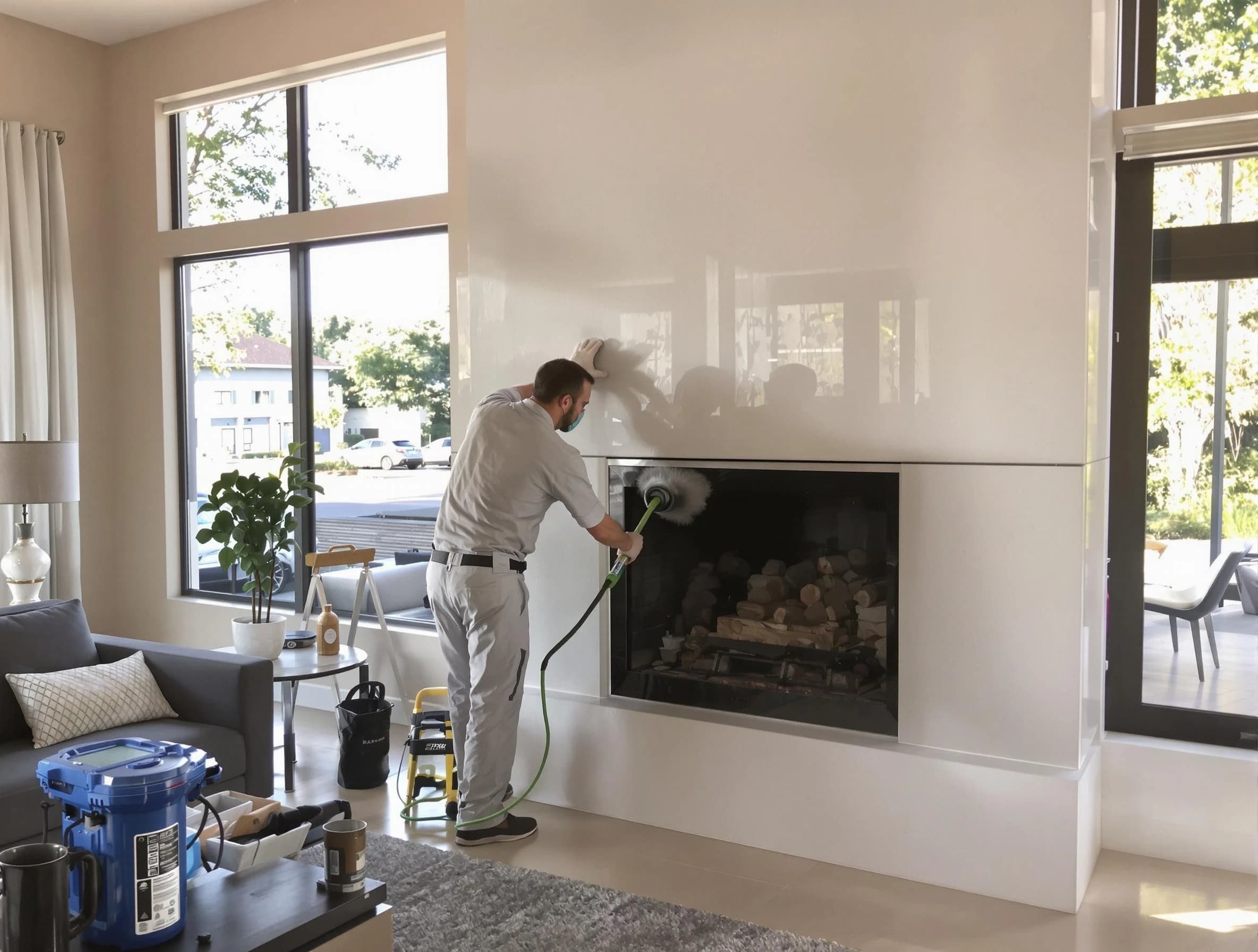 Shrewsbury Chimney Sweep performing thorough soot removal in Shrewsbury, MA