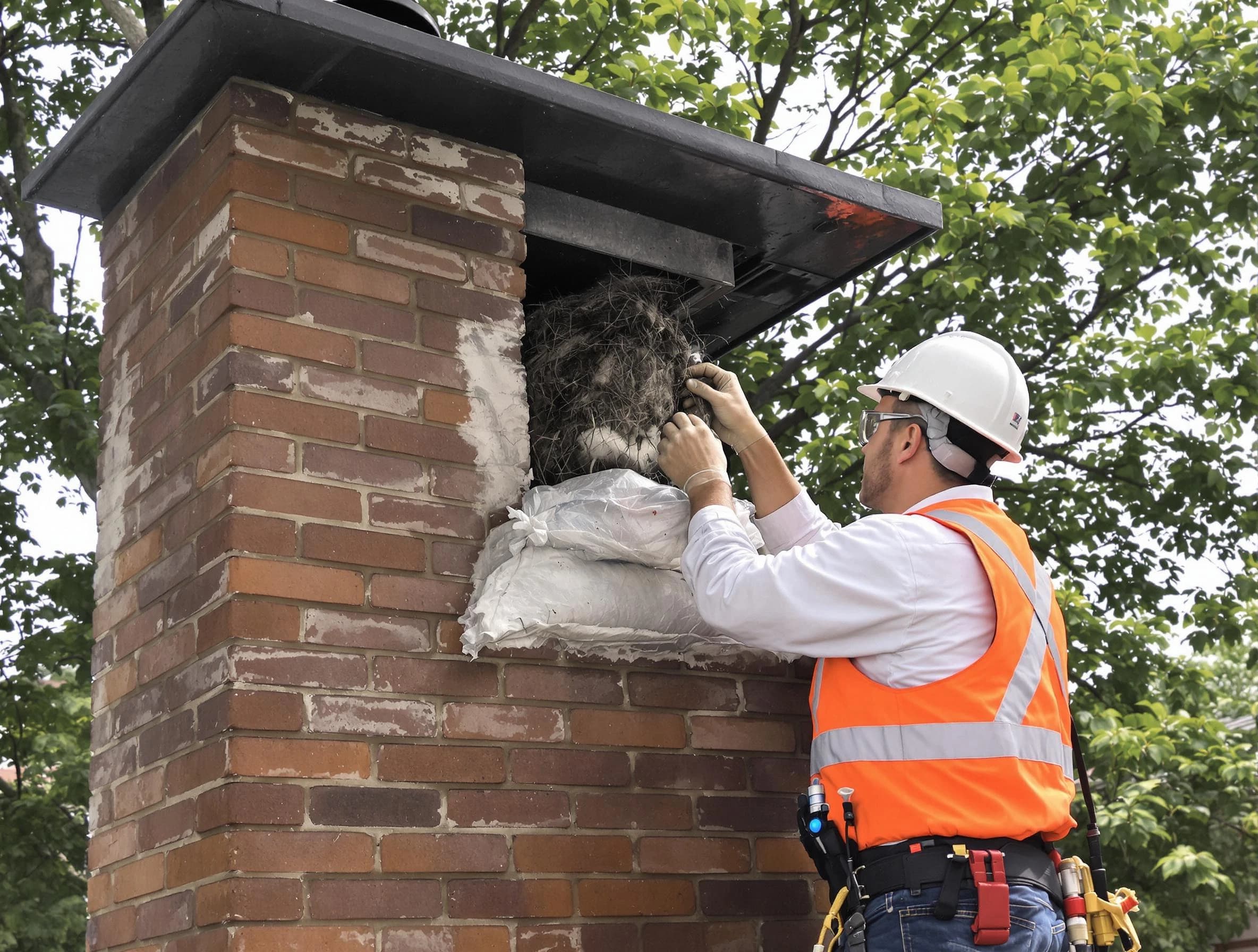 Humane removal of debris and animals by Shrewsbury Chimney Sweep in Shrewsbury, MA
