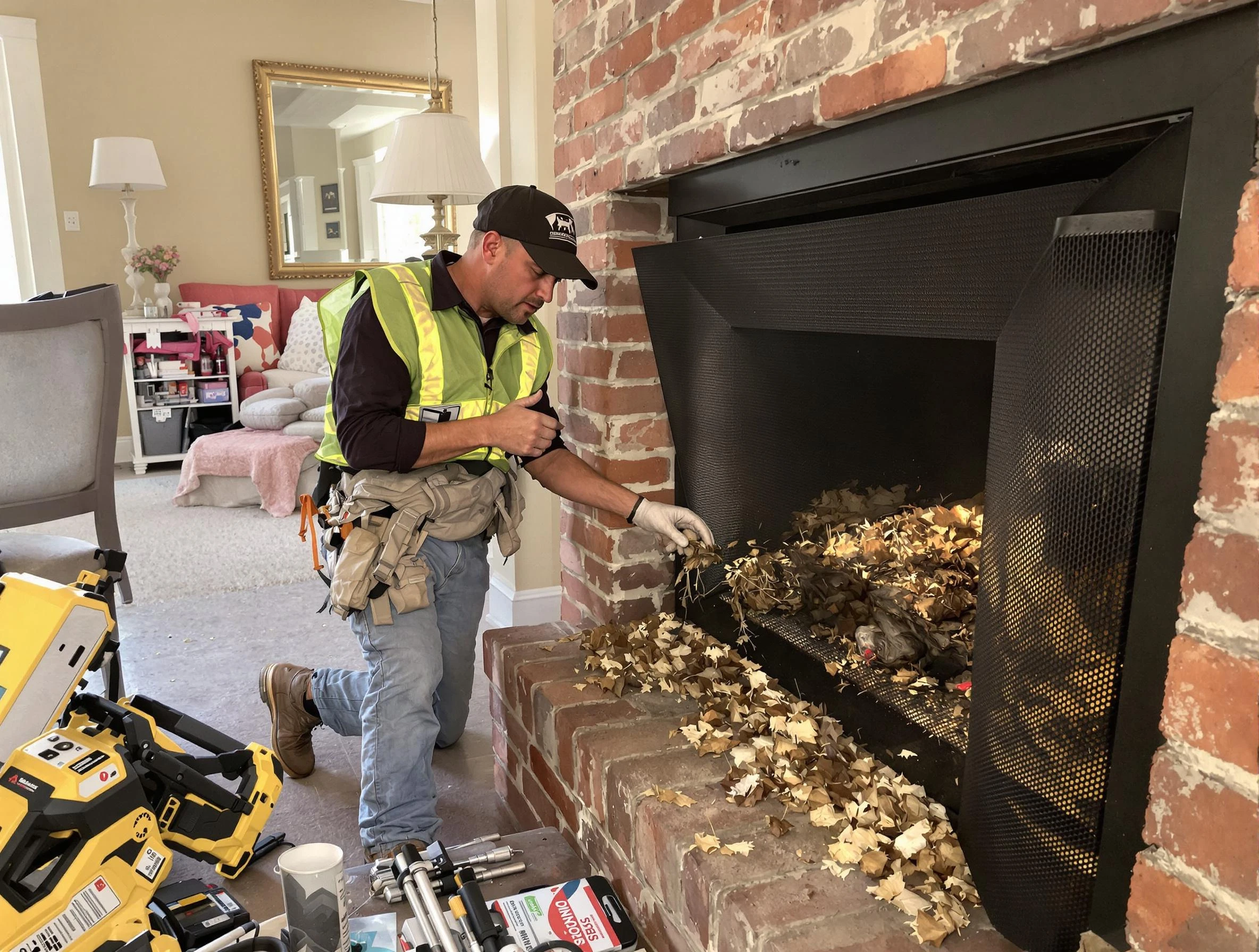 Safe screening installation by Shrewsbury Chimney Sweep in Shrewsbury, MA