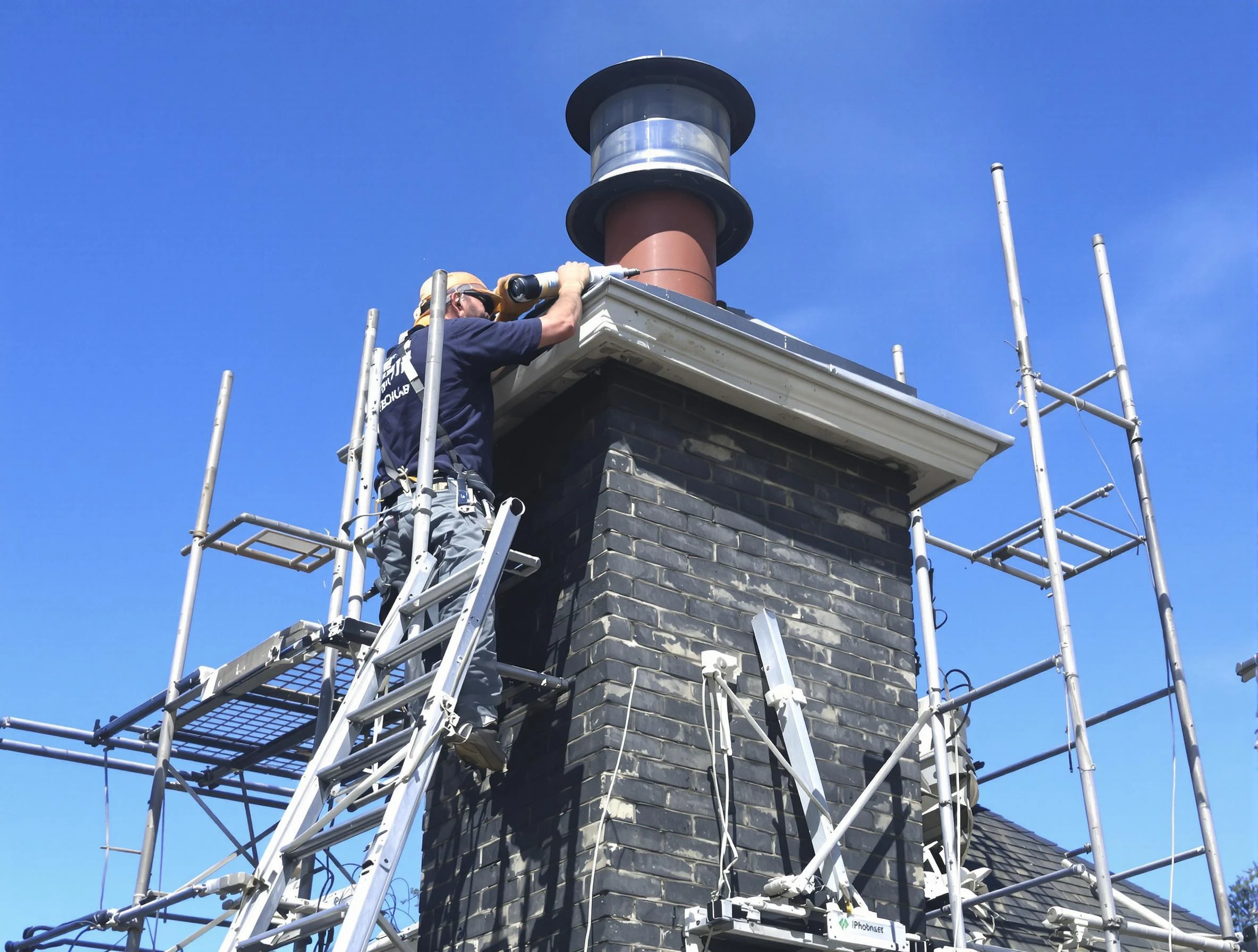 Sturdy chimney crown finished by Shrewsbury Chimney Sweep in Shrewsbury, MA