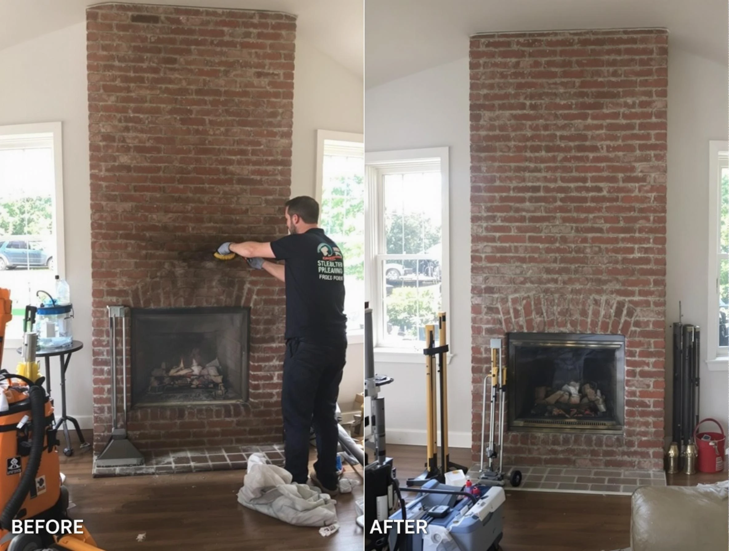 Finished chimney sweeping service by Shrewsbury Chimney Sweep in Shrewsbury, MA