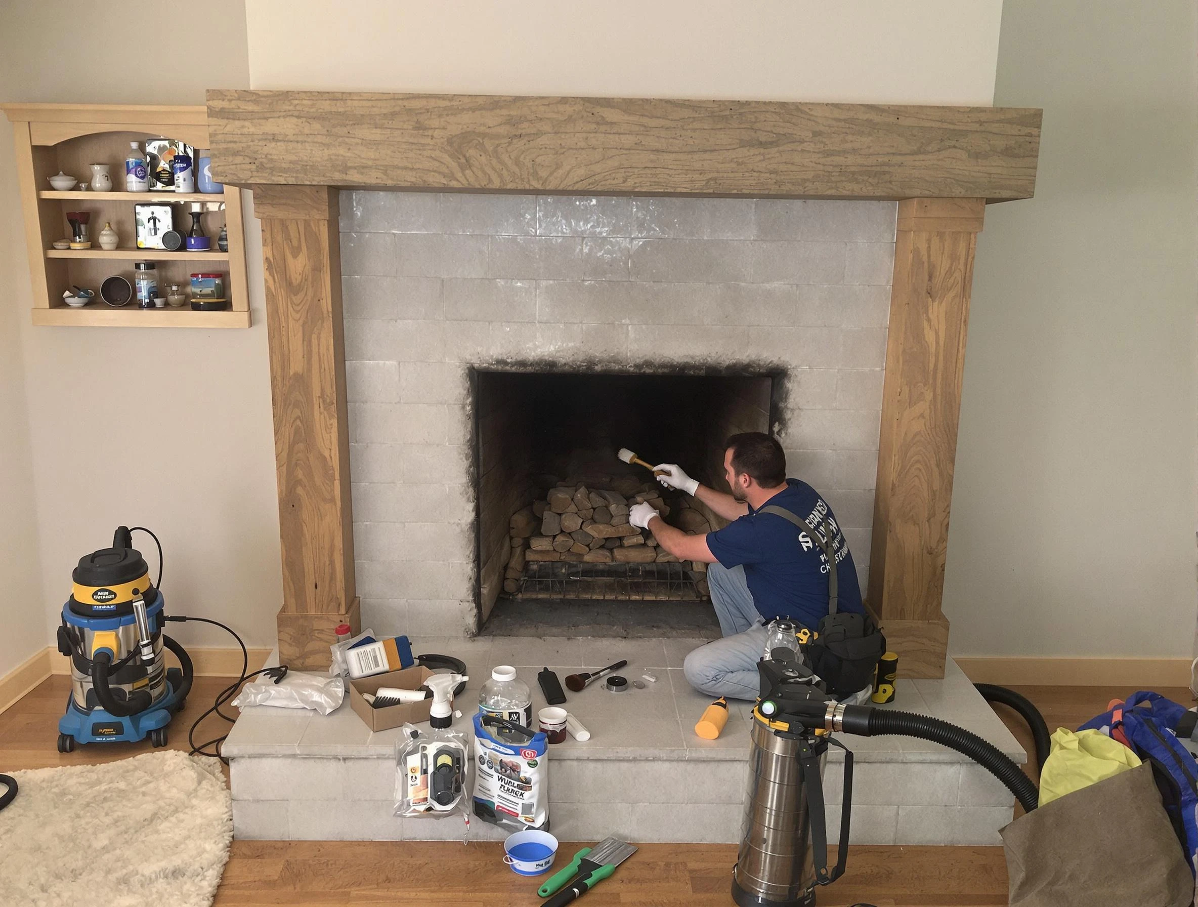 Detailed creosote removal process by Shrewsbury Chimney Sweep in Shrewsbury, MA