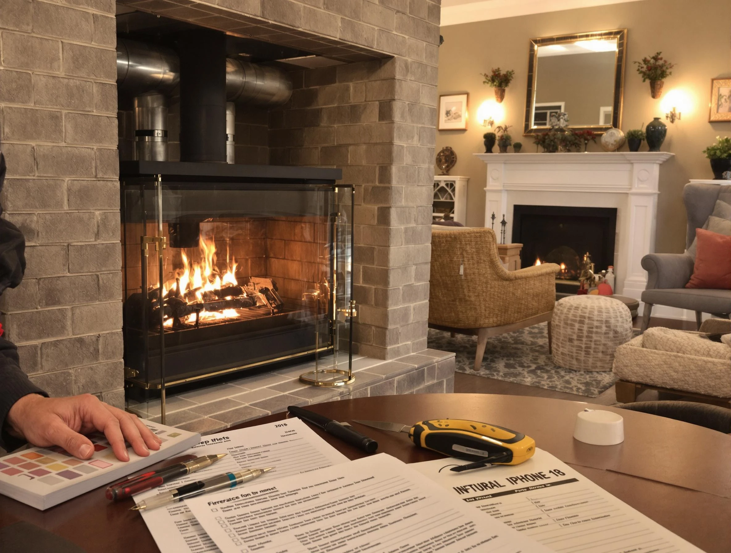 Shrewsbury Chimney Sweep verifying fireplace safety measures in Shrewsbury, MA